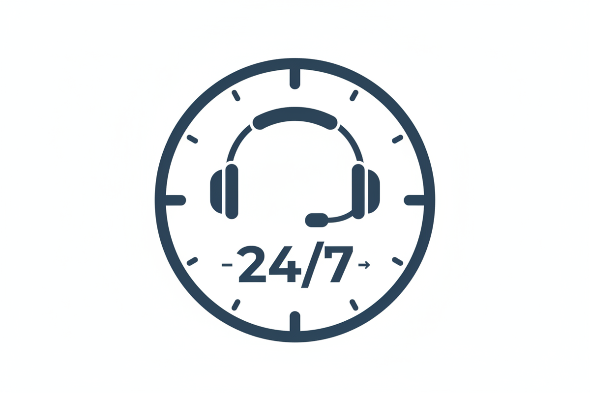 un icono que signifique "soporte 24/7"